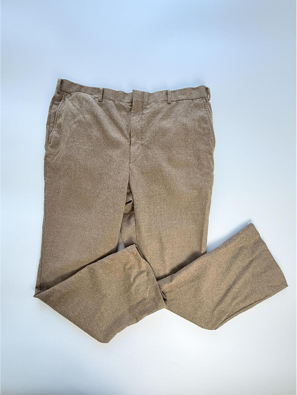 Vintage Wool Trousers, Brown Wool Pants, High Waist Trousers, Classic Tailored